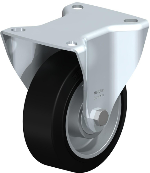 Imagen de RUEDA FIJA 2 1/2 HULE DURO CAPACIDAD 120KG