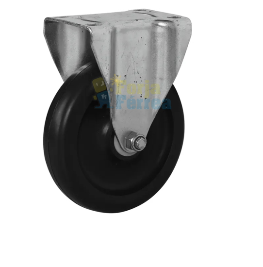 Imagen de RUEDA FIJA PLACA HULE 3X1 1/4 CAPACIDAD 100KG